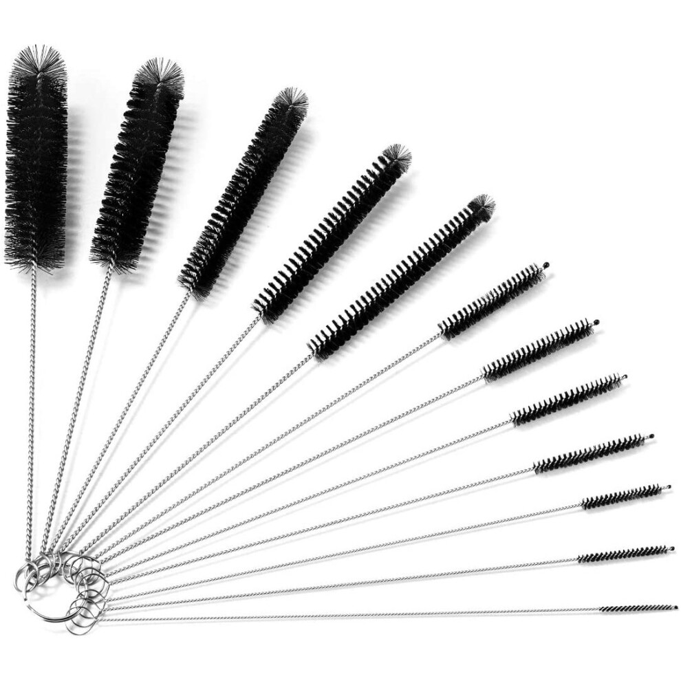 Bottle Brushes for Cleaning Small Pipe Cleaner Brush Small Brush for Cleaning,Reusable Straw Cleaner Brush,Black
