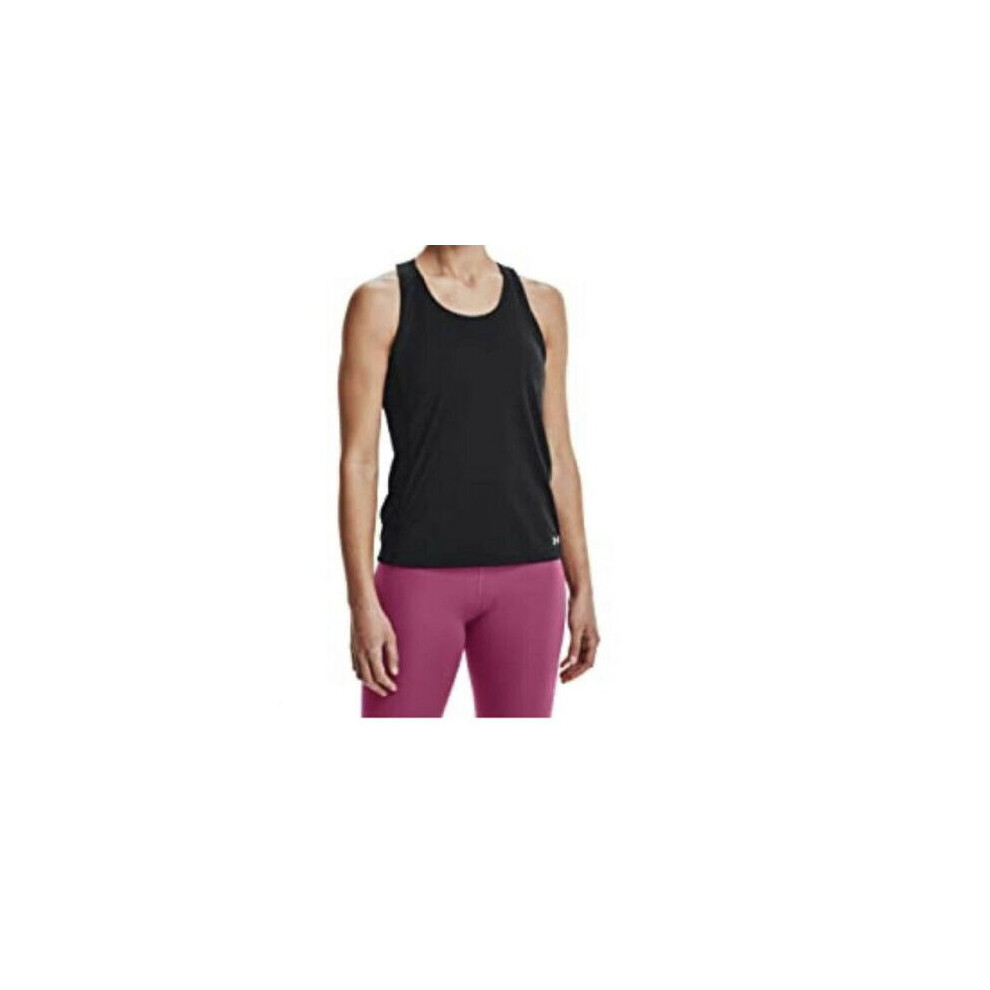 Under Armour Womens Heatgear Racer Tank Top Black Size Small