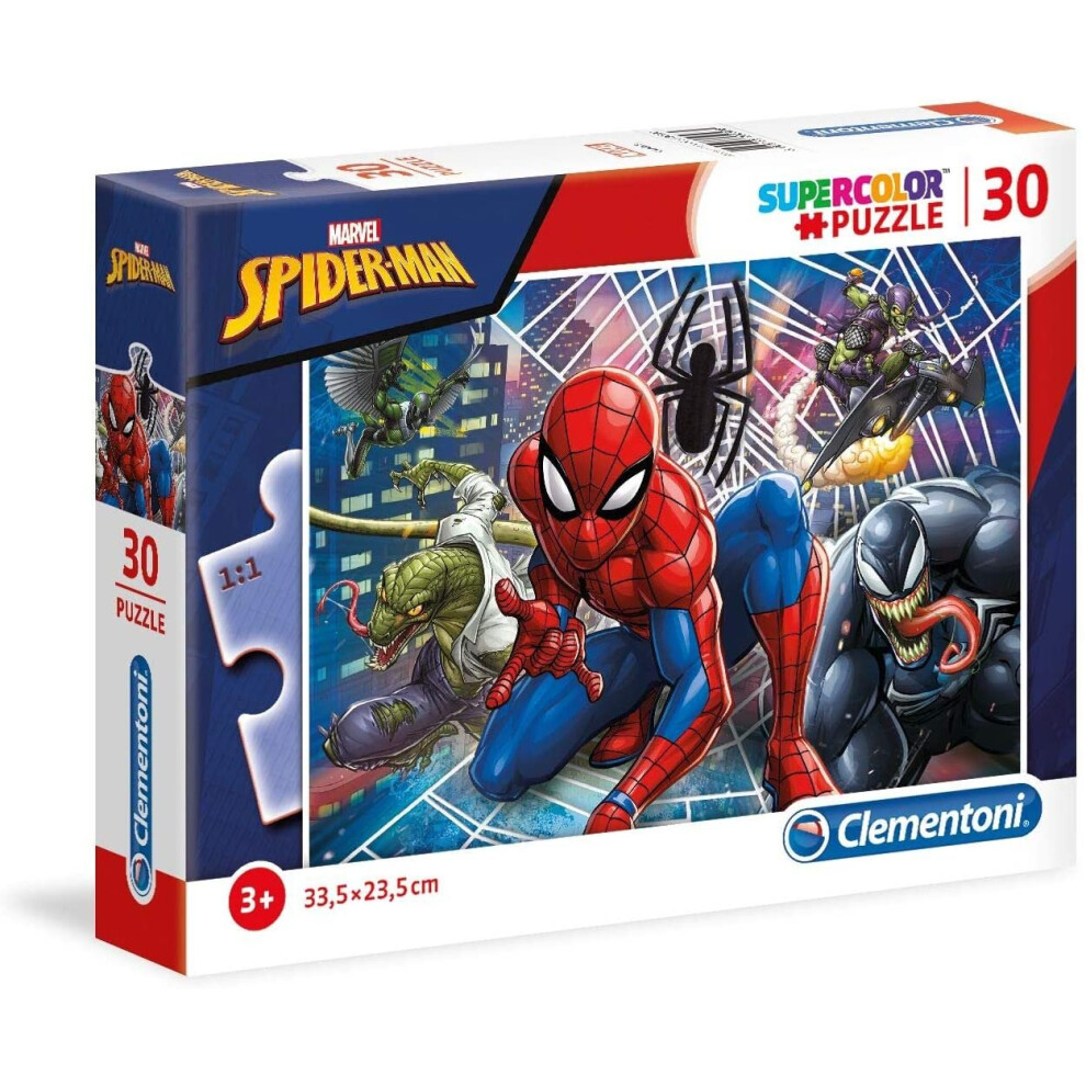 Clementoni - 20250 - Supercolor Puzzle for children - Spiderman - 30 Pieces