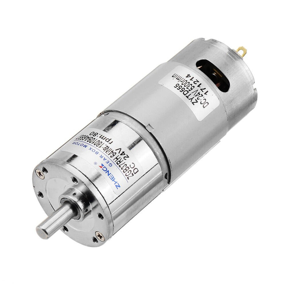 24V 80rpm Gear Motor Reduction DC