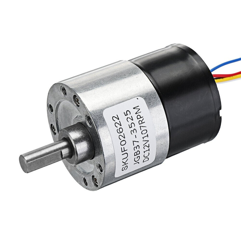 DC 12V Brushless Motor 107rpm Gear Reduction Motor 37MM Geared Motor