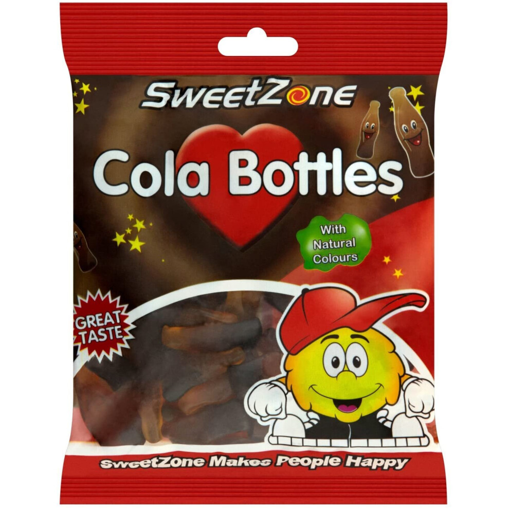 SweetZone Cola Bottle Shape Jelly Sweets Bag, 90 g