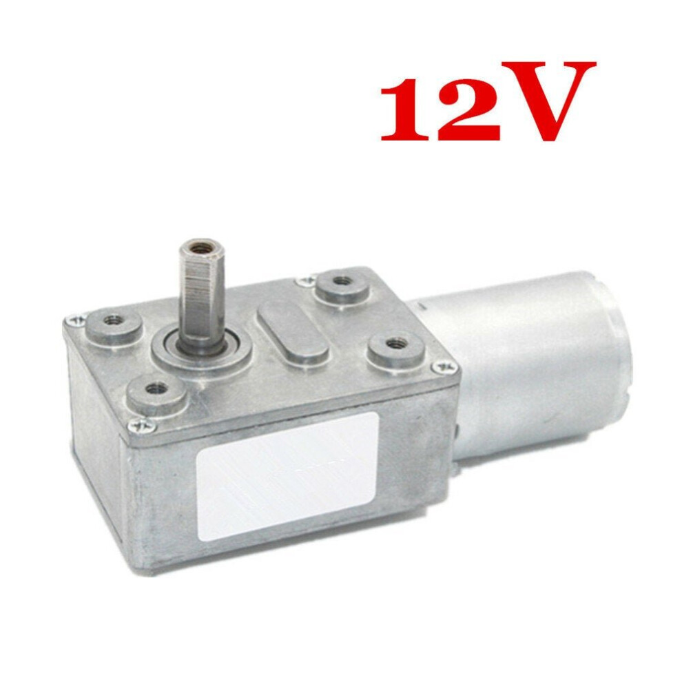 (12V) 12V 24V 150RPM Reversible Power Torque Turbo Worm Electric Gear Motor DC Motor