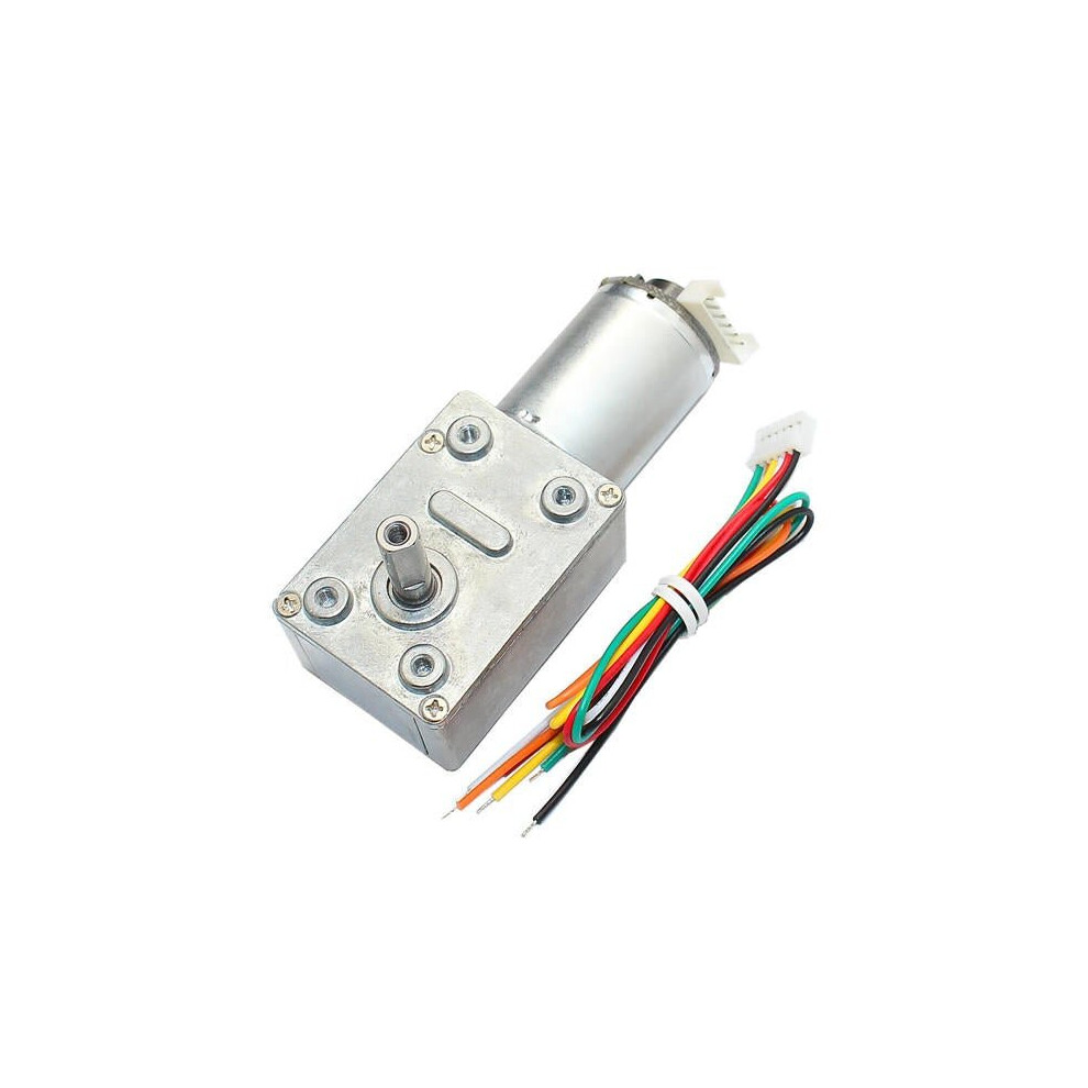 Dc 24V 80Rpm High Torque Turbo Encoder Motor Worm Geared Reducer 3654659371652