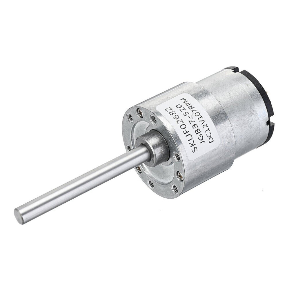 DC 12V Gear Motor 107RPM Geared Reducer Motor 6MM 50D Long Shaft Motor