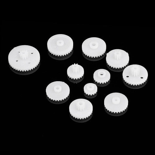 11pcs 0.5 Module Plastic Crown Gear Kit Pulley Replacement Set 2