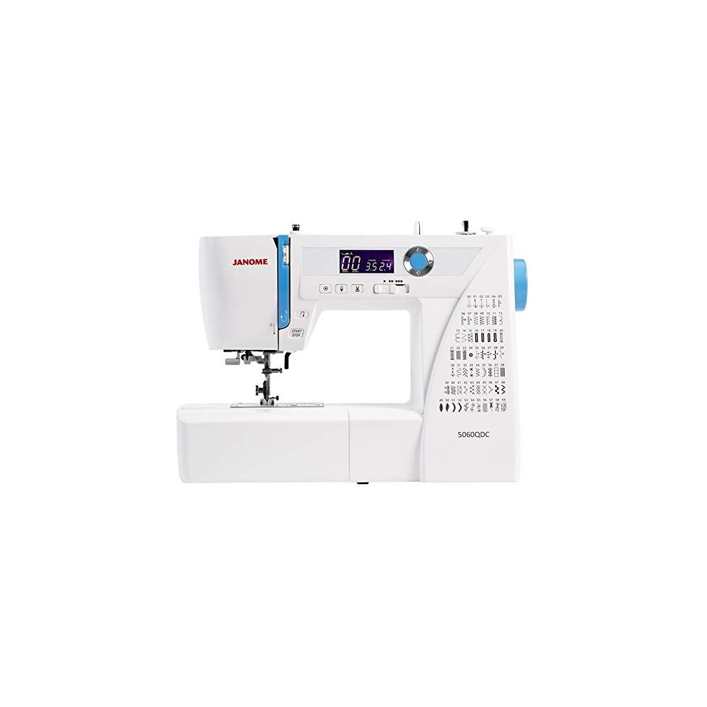 Janome 5060 QDC Sewing Machine with Extension Table, 60 Stitches, LCD Display