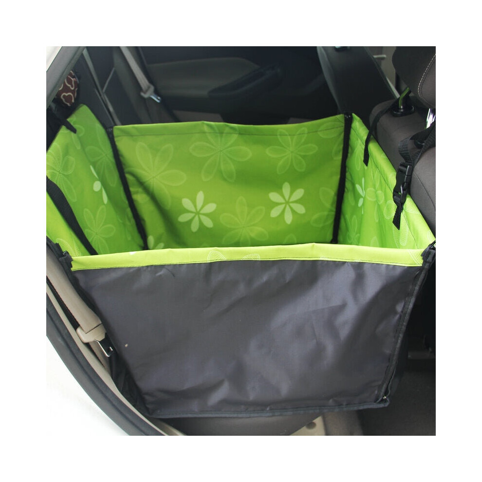 (Green, 60x35x53cM) Pet Car Seat Cover Carrying for Dogs Cats Mat Blanket Rear Back Hammock