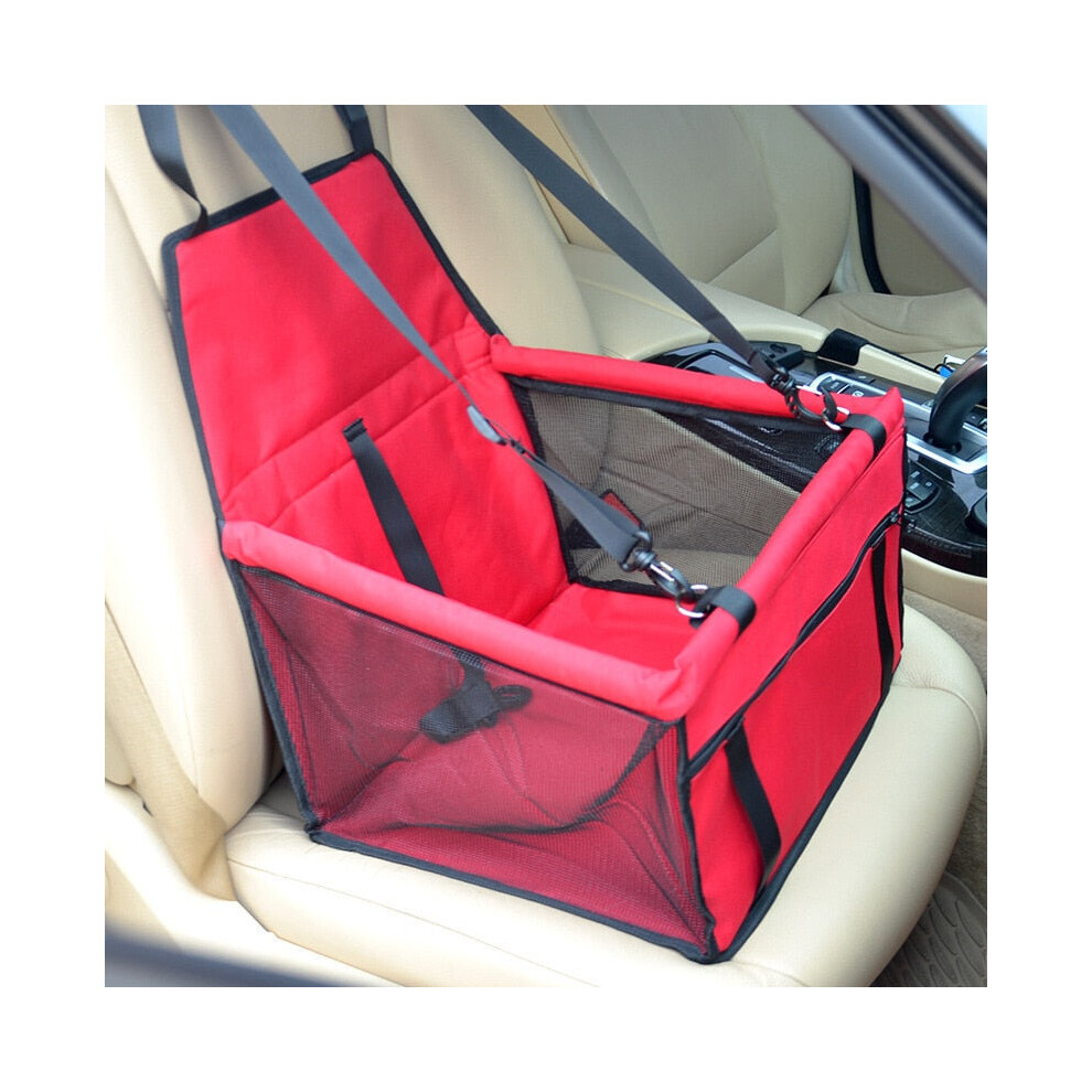 (Red, 40x30x25cM) Pet Dog Car Seat Carrier Bag