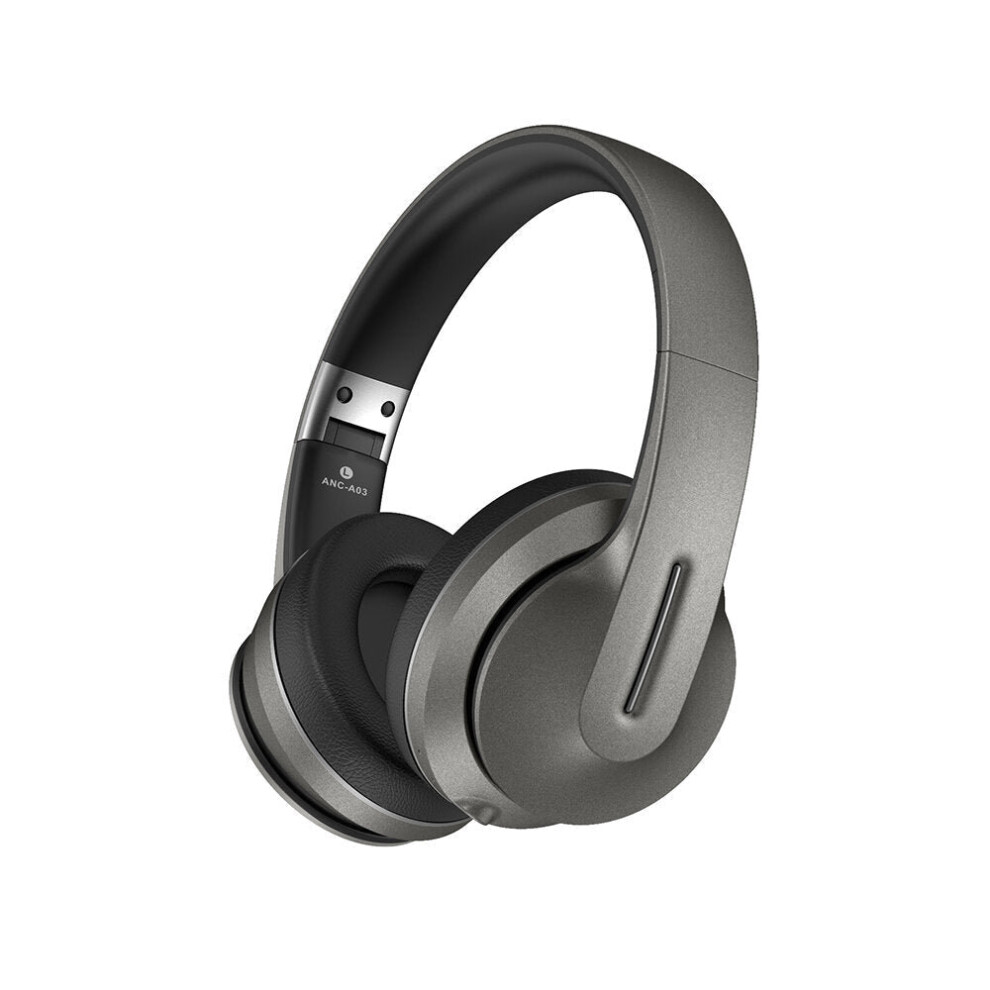 (Grey) Stereo Wireless Foldable Anc Noise Cancelling Bluetooth 5.0 Headphones Headset With Mic Grey 6112212053829