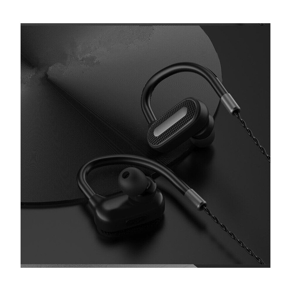 (&Black) Wireless Bluetooth Earphone Stereo Sports Waterproof Earbuds In-Ear Neckband 6D Surround Sound Noise Reduction With Mic Silver/Black 6112212054888