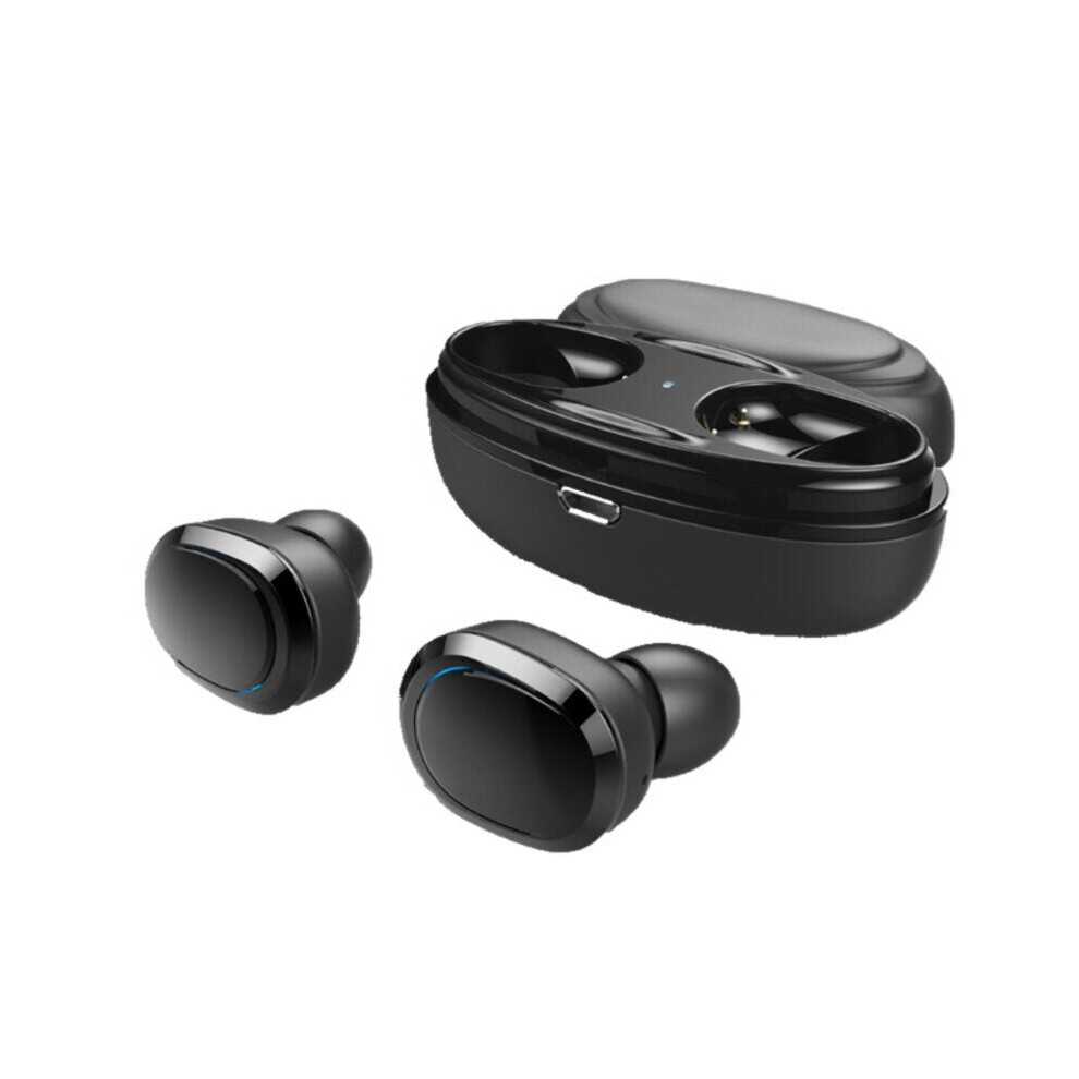 (Black) True Wireless T12 Tws Double Bluetooth Earphones Stereo Headphone With Charging Box Black 6112211951980