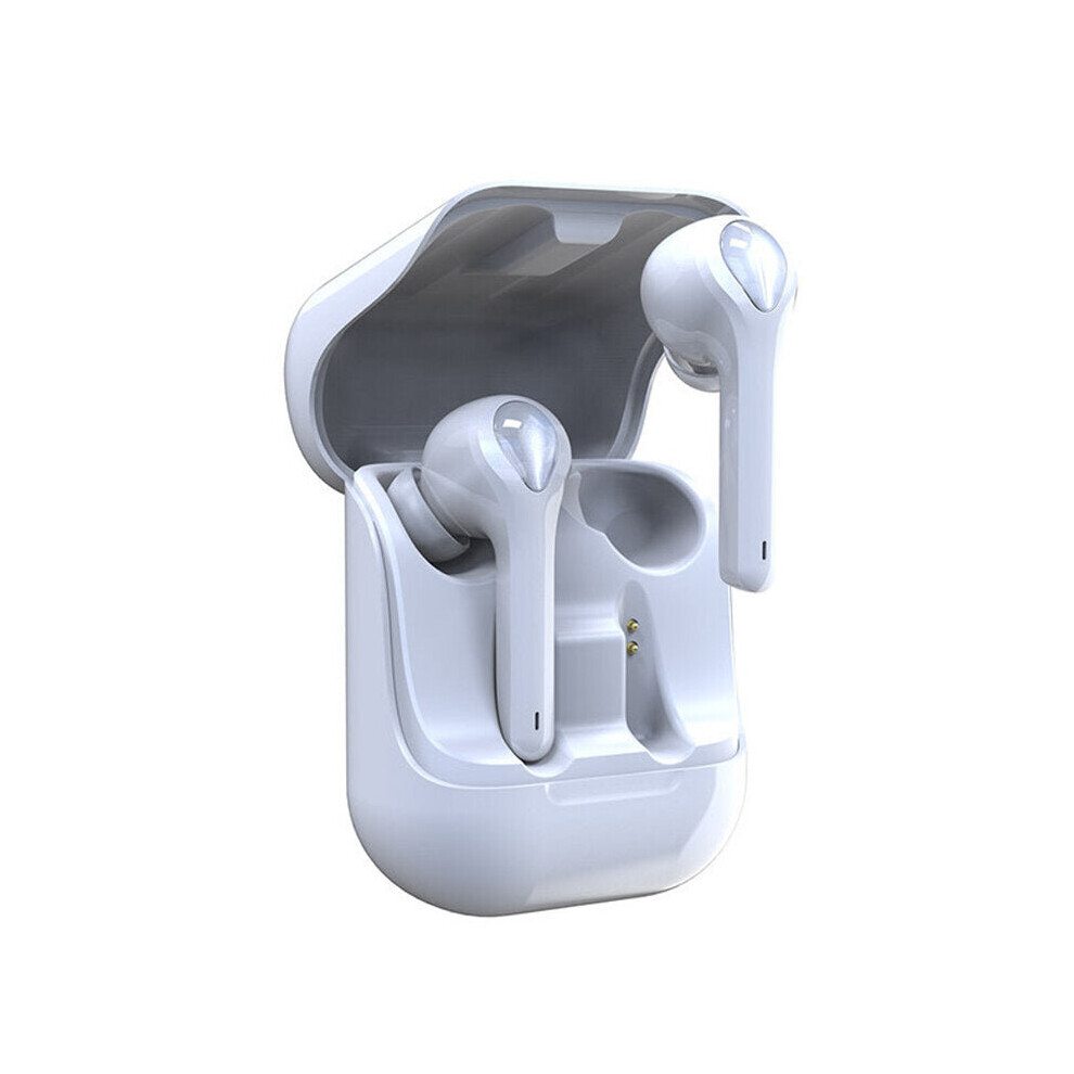(White) Tws Blueooth Earphone Wireless 5.0 Led Power Dual Dynamic Hifi Stereo Bass Heaphone For Iphone Hu White 6112212044544