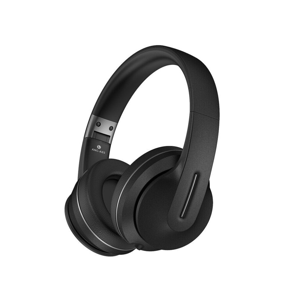 (Black) Stereo Wireless Foldable Anc Noise Cancelling Bluetooth 5.0 Headphones Headset With Mic Black 6112212044346