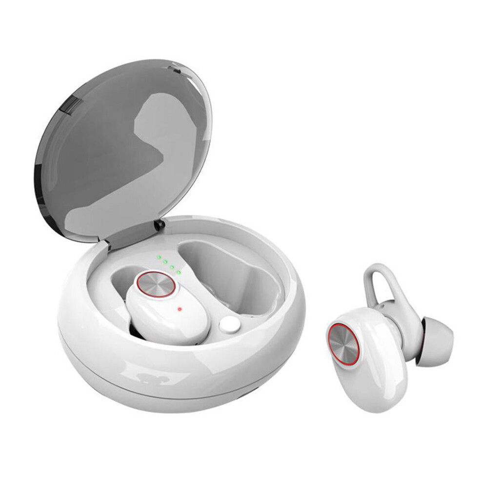 (White) [Bluetooth 5.0] True Wireless Earbuds Noise Cancelling Headphones Deep Bass Hd 3D Stereo Surround Waterproof Sports Earphone With Mic White 6112212040669