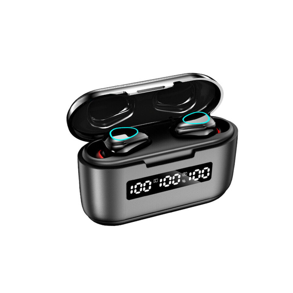 (Black) Tws Bluetooth Earphone Wireless Earbuds Mini Portable Stereo Headphone Headset With Mic Black 6112212046401