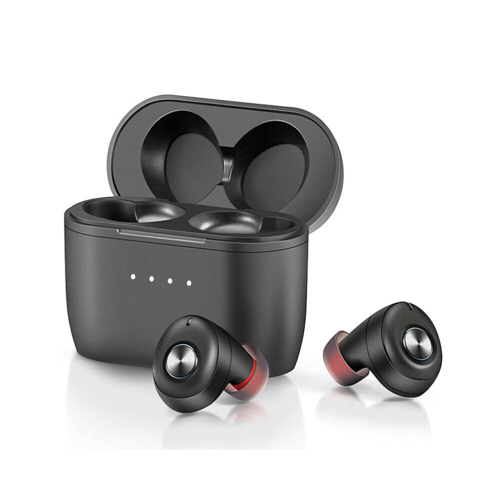 (Black) Tws Earphones Waireless Bluetooth V5.0 Qcc010 Hifi 1000Mah Power Bank In-Ear Earbuds Ipx5 Waterproof Sports Headphones With Mic Black 6112212047620