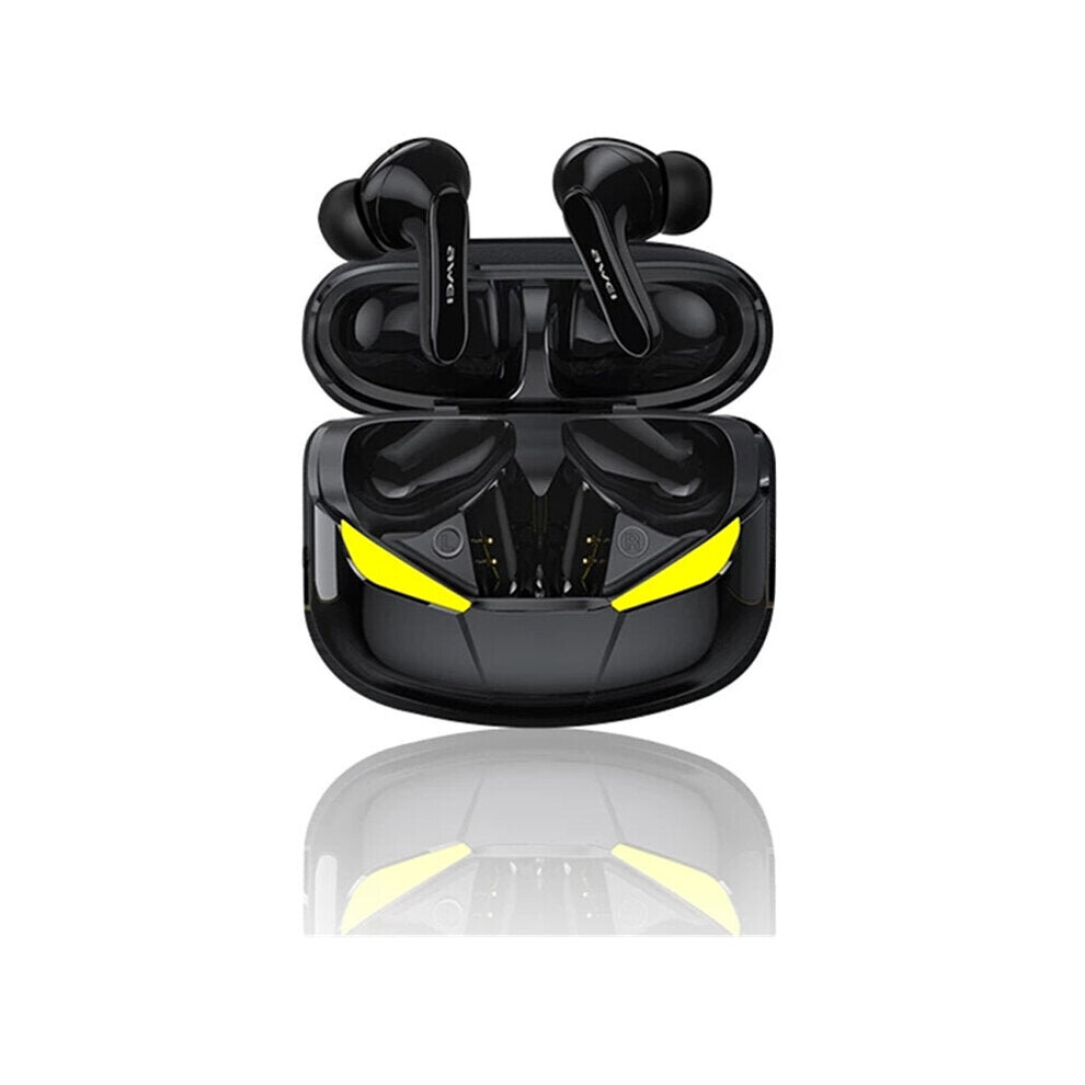 (Black) Gaming Earbuds Tws Bluetooth Handsfree Low Latency Hifi Deep Bass Sound True Wireless Stereo Earphone With Microphone Black 6112212043288