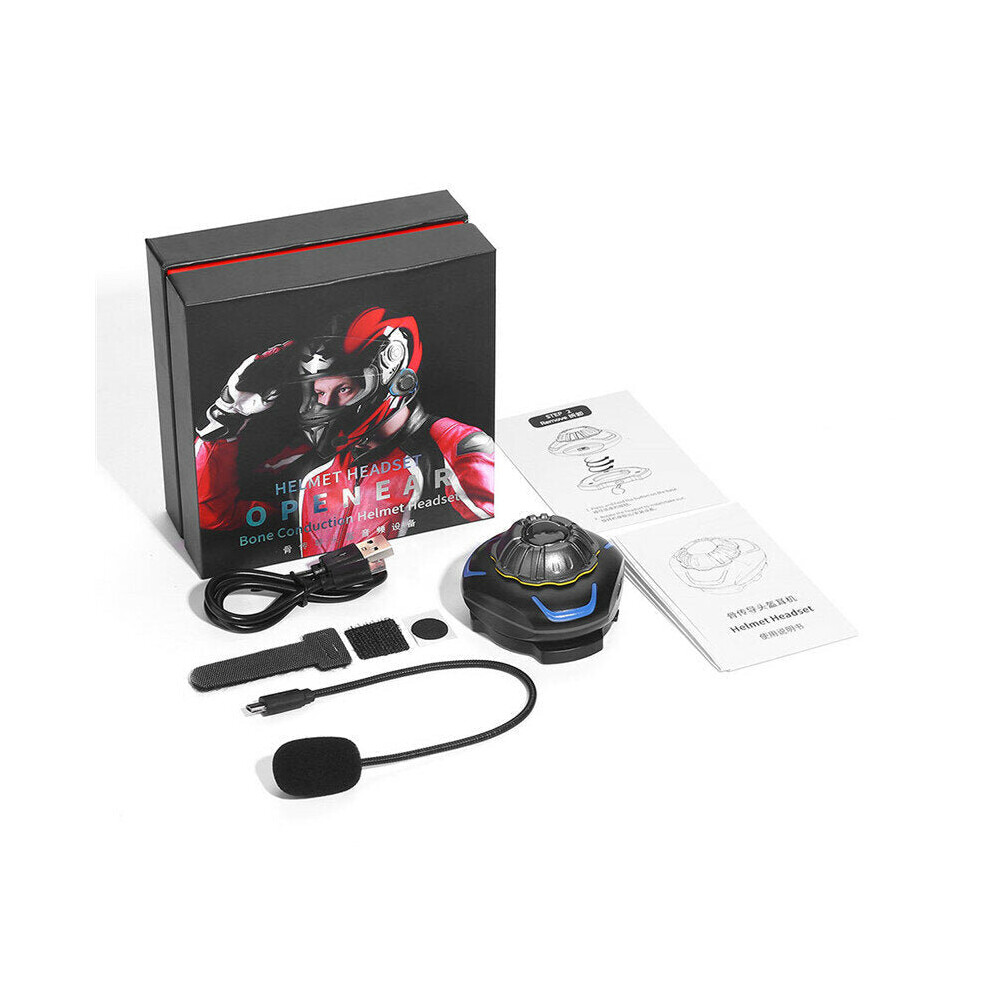 Bluetooth 5.0 Motorcycle Helmet Headphone Bone Conduction Headset Intercom Wireless Speaker Waterproof Stereo Handsfree Earphone 6112212041482