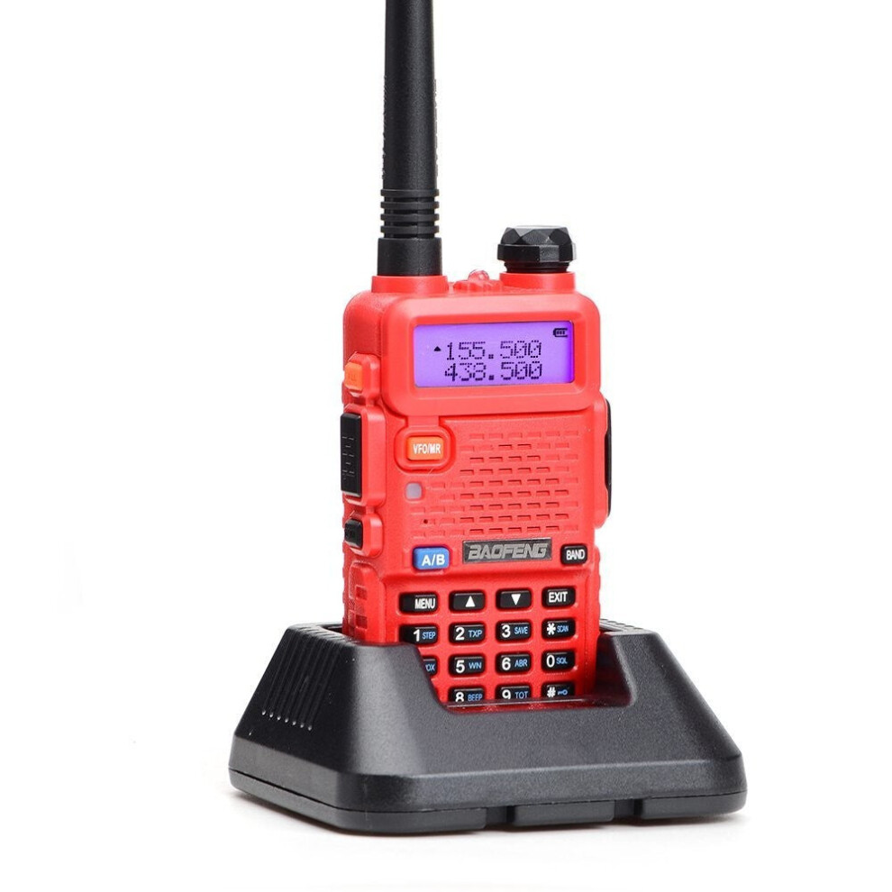 (Red) Interphone Radio Fm Transceiver Walkie Talkie Two Way Red 3654657661830