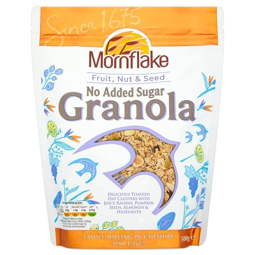 Mornflake Mighty Oats Granola Fruit, Nut & Seed, 500G