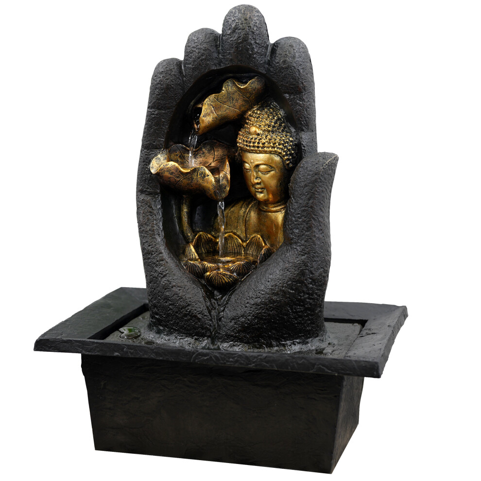 Geezy (Hand Fountain) Indoor Led Tabletop Water Fountain