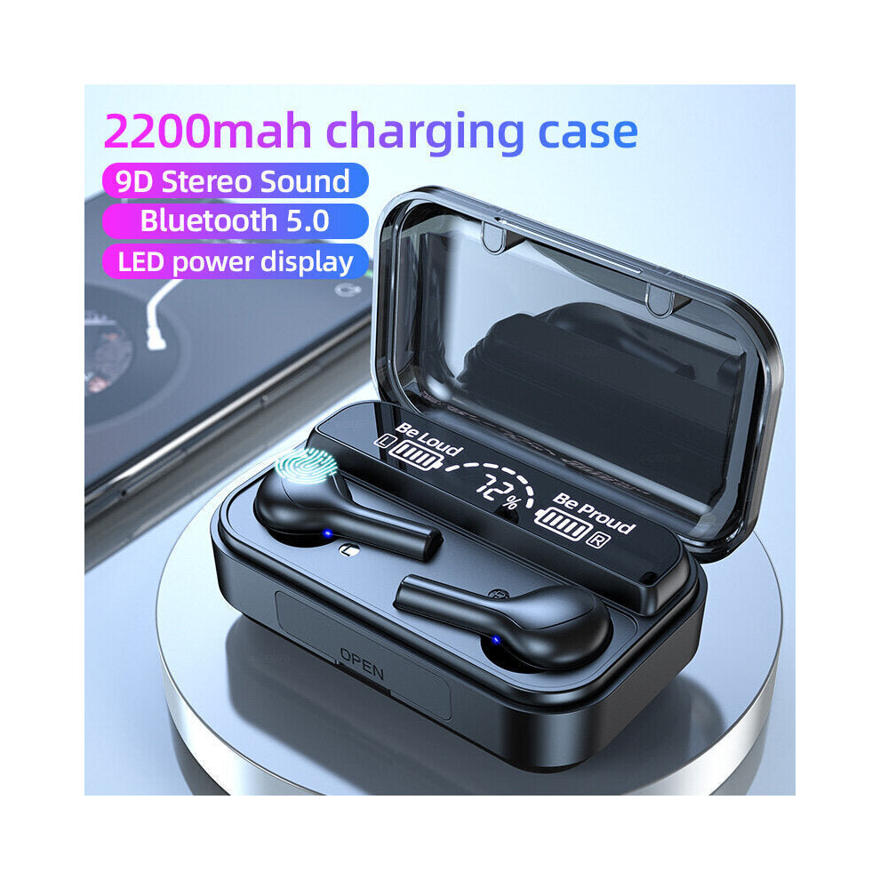 Tws In-Ear Bluetooth 5.0 Touch Control Headset Digital Display Hifi Stereo Sports Earphone With 2200Mah Charging Box 6112212047866