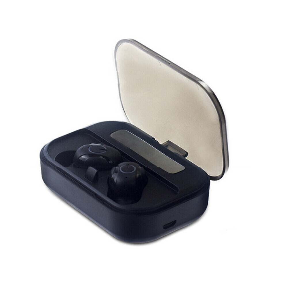 (Black) Tws Bluetooth 5.0 Earphone Wireless Earbuds 4000Mah Power Bank Stereo Headphone With Mic For Iphone Hu Black 6112211950938