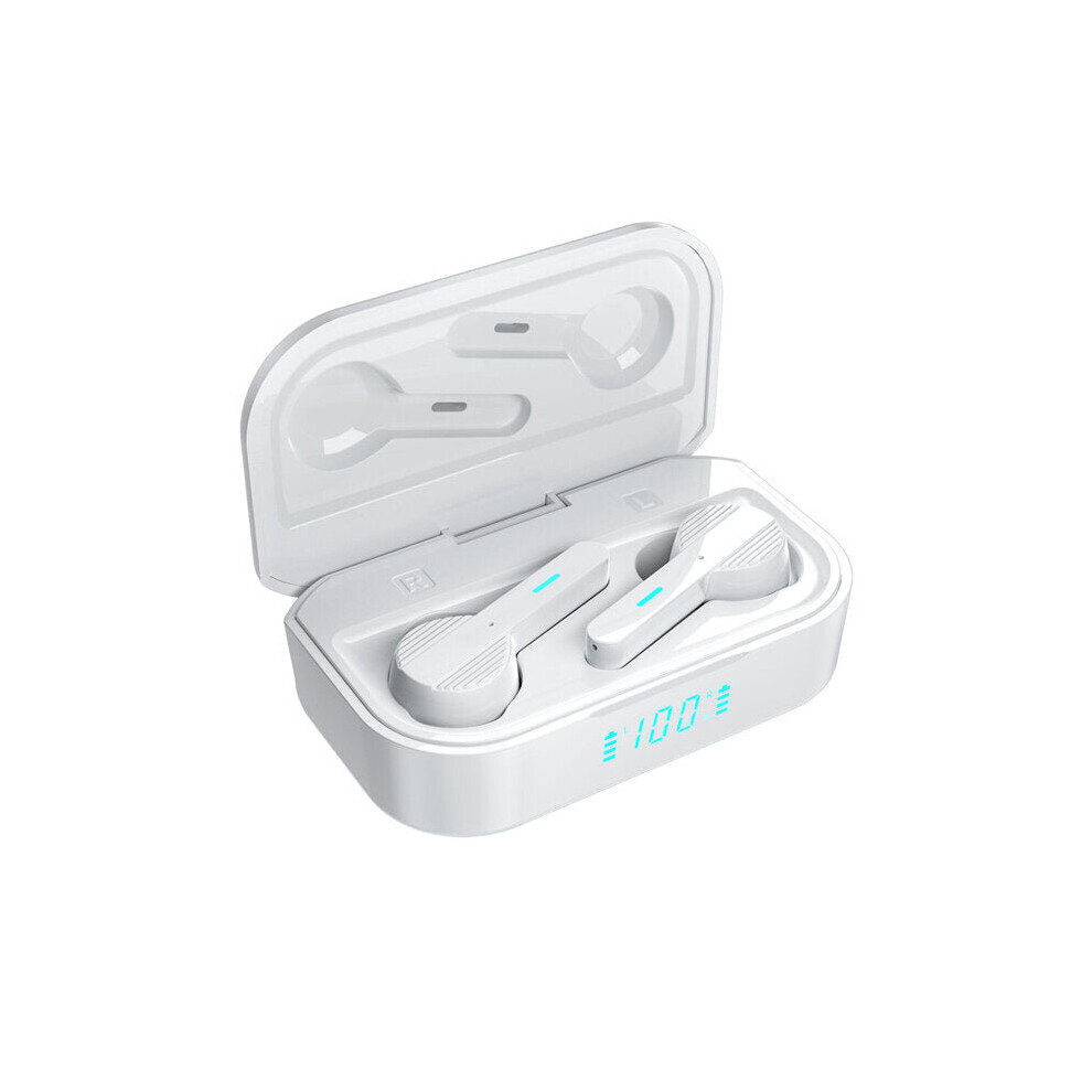 (White) Tws Bluetooth 5.0 Earphones Low Delay 9D Hifi Bass Earbuds Wireless Headphones Ipx6 Waterproof Sport With Microphone White 6112212052532