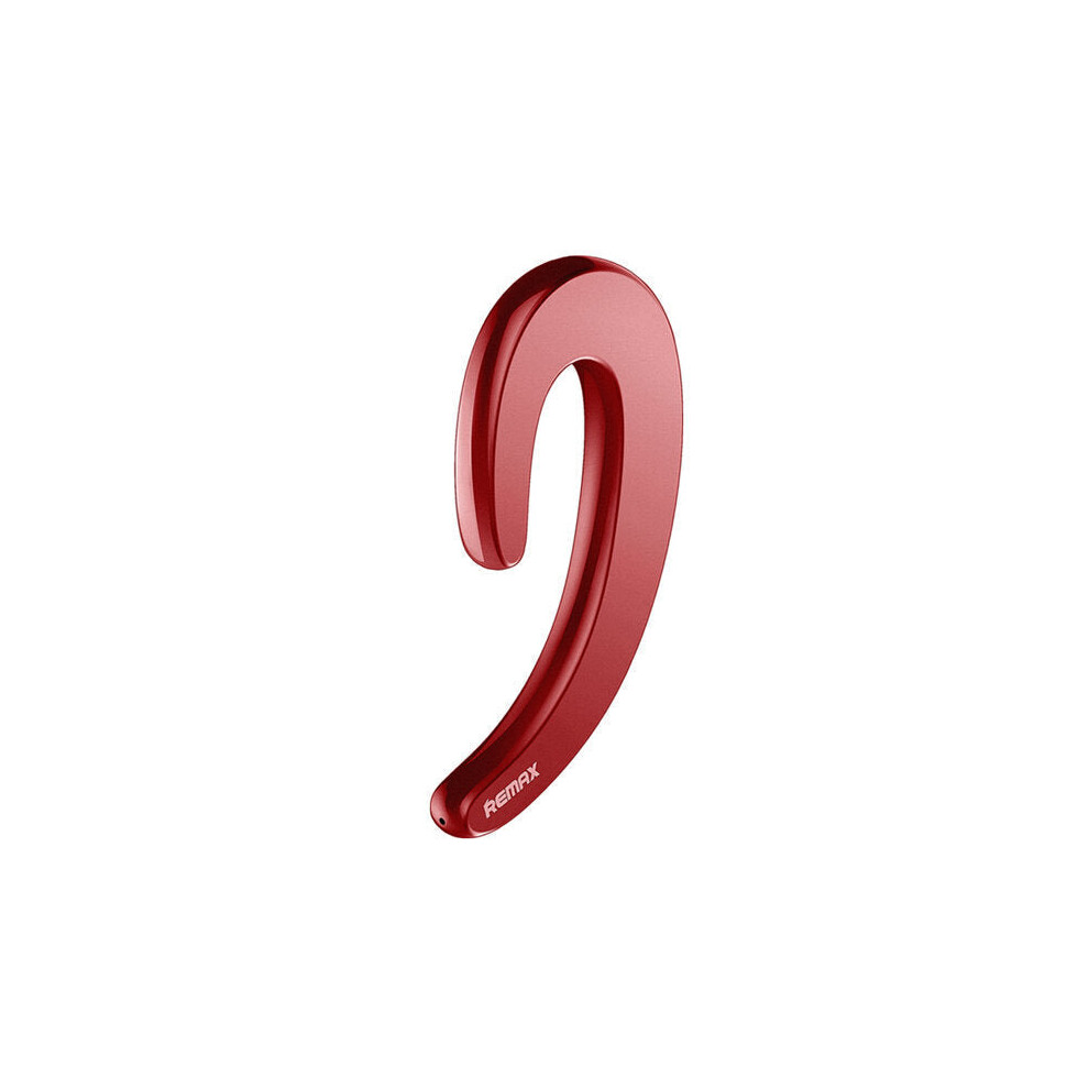 (Red) Ultrathin Earhook Unilateral Bluetooth Earphone Bone Conduction Headphone Red 6112212049105