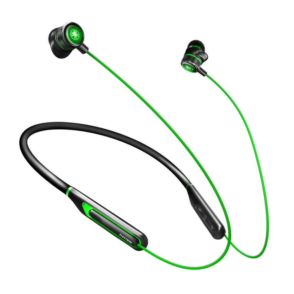 (Green) Neckband Bluetooth Earphone Virtual 7.1 Stereo 3D Game Sound 65Ms Low-Latency Earbuds 110Mah Luminous Metal In-Ear Sports Gaming Headset With Green 6112212054437