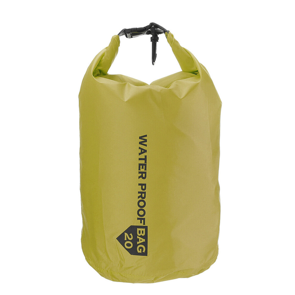 (ArMy Green, 20L) Waterproof Storage Bag For Kayak Canoeing Camping Travel