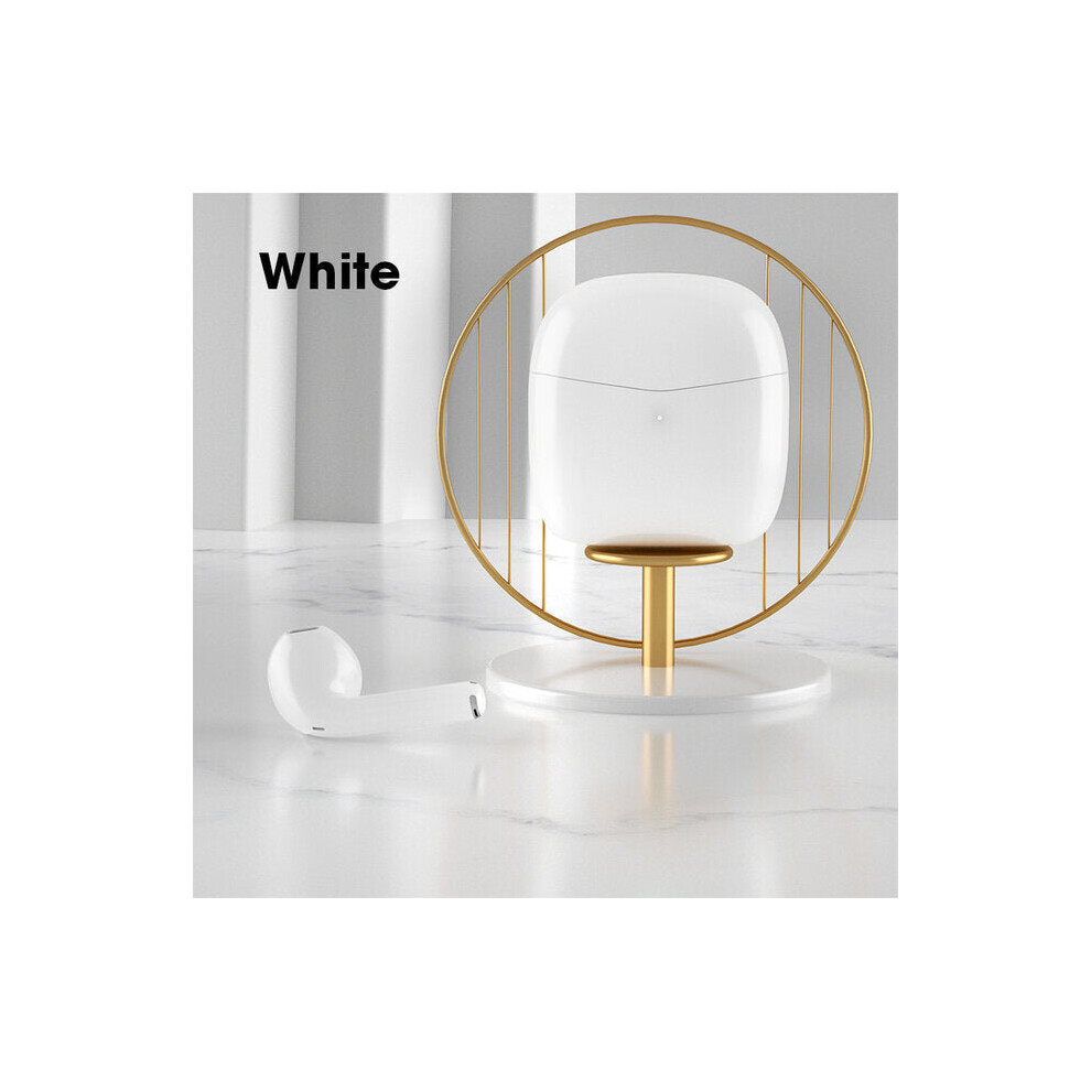 (White) Tws Heaphones Bluetooth 5.0 In-Ear Ipx5 Headsets Sport Bass Stereo Earbuds Wireless Mini Earphones White 6112212052747
