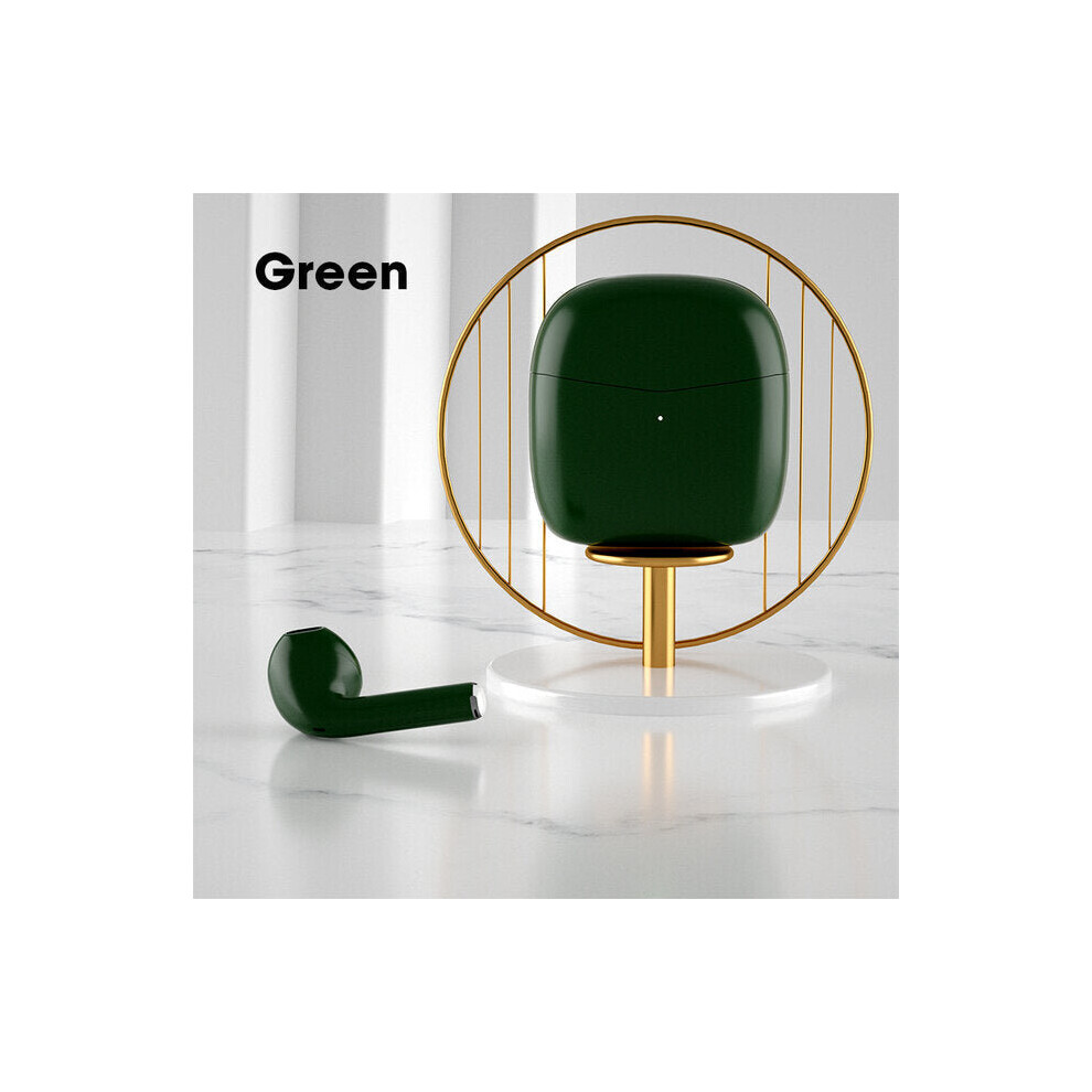 (Green) Tws Heaphones Bluetooth 5.0 In-Ear Ipx5 Headsets Sport Bass Stereo Earbuds Wireless Mini Earphones Green 6112212047859