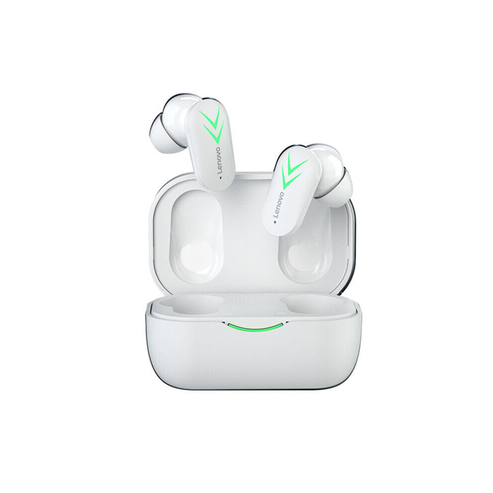(White) Tws Bluetooth 5.1 Earphone Gaming Headset Low Latency Led Power Display 13Mm Large Driver Stereo Bass With Mic White 6112212050309