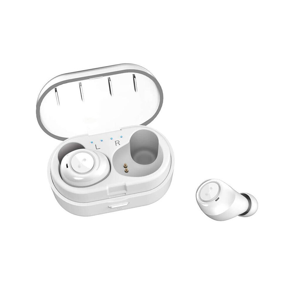 (White) Tws Wireless Earphone Sport Earbuds Stereo Bass Handsfree Binaural Bluetooth 5.0 Earphone Headphones White 6112211951515