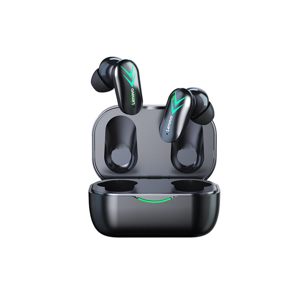 (Black) Tws Bluetooth 5.1 Earphone Gaming Headset Low Latency Led Power Display 13Mm Large Driver Stereo Bass With Mic Black 6112212045862