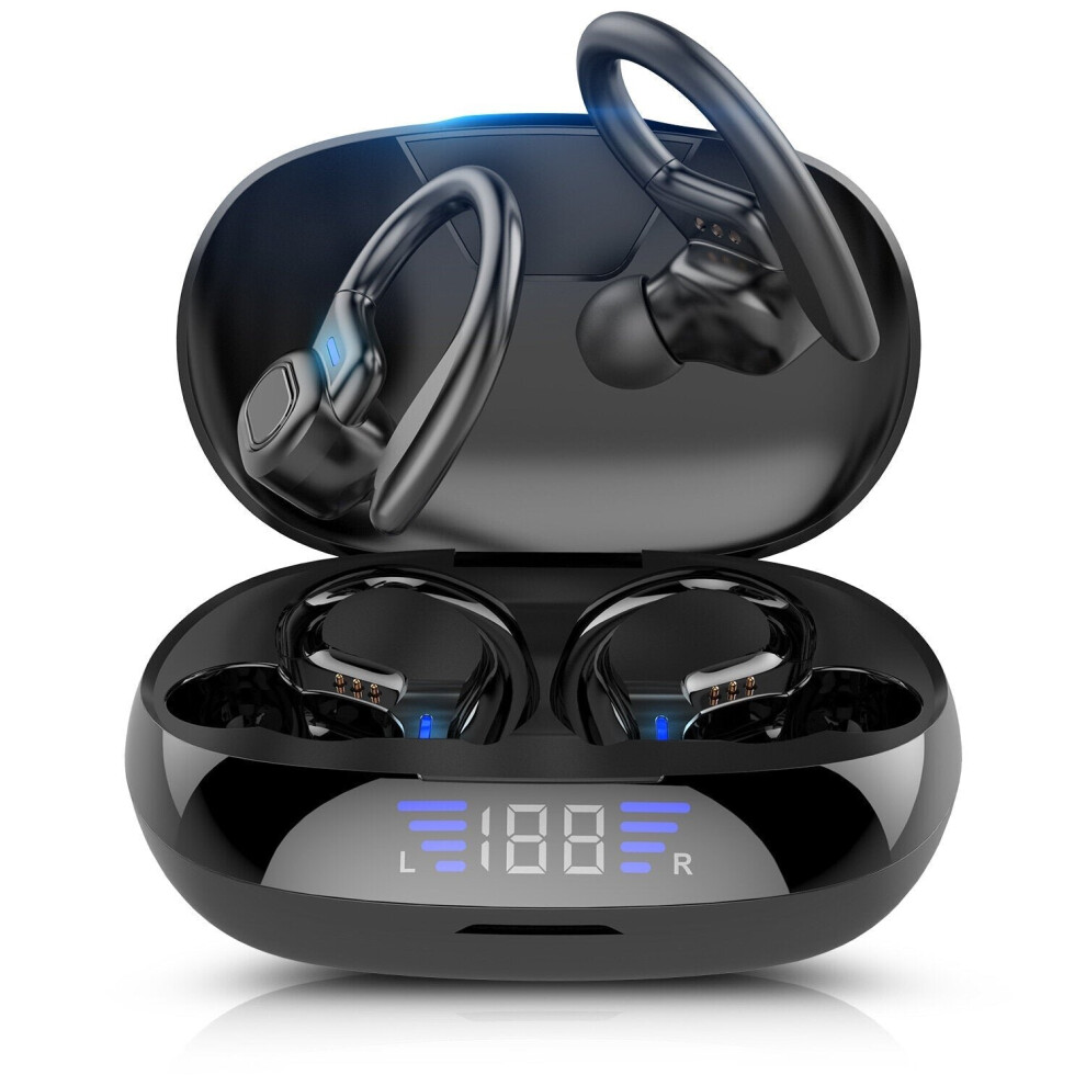 Bluetooth 5.0 Ear Hook Earbuds Led Power Display Tws In-Ear Earphone Stereo Noise Reduction With Mic 6112212041215