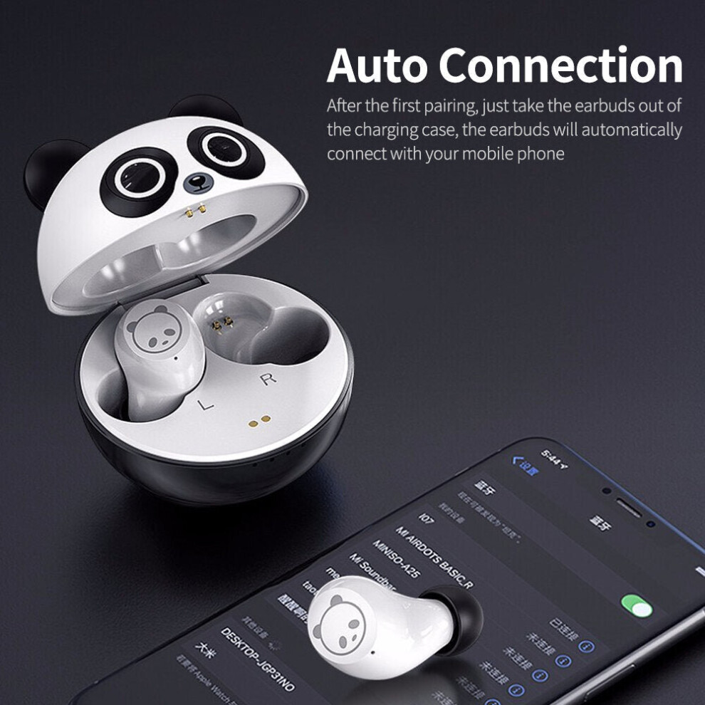 (White) Bluetooth 5.0 Wireless Headphones Hifi Noise Cancelling Handsfree Earphones Mini Cute Earbuds With Mic White 6112212051870