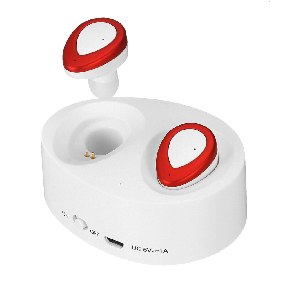 (White & Red) Mini Bluetooth 5.0 Earphone True Wireless Stereo Ipx5 Waterproof Earbuds Tws Headset With Mic White,Red 6112211951591
