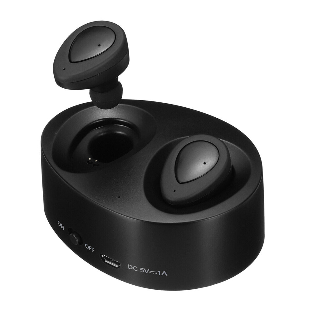 (Black) Mini Bluetooth 5.0 Earphone True Wireless Stereo Ipx5 Waterproof Earbuds Tws Headset With Mic Black 6112211951584