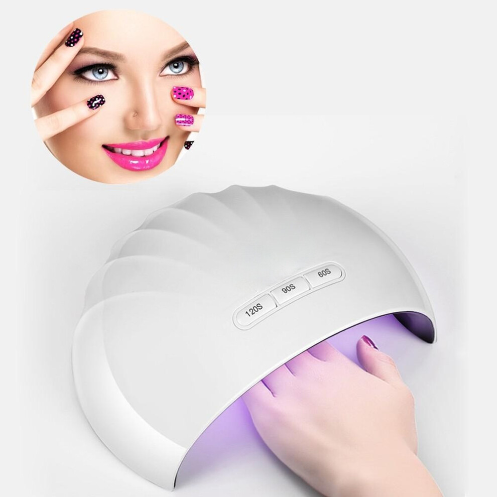 (Pink) 36W LED Nail Lamp Fingernail Toenail Gel Curing Dryer