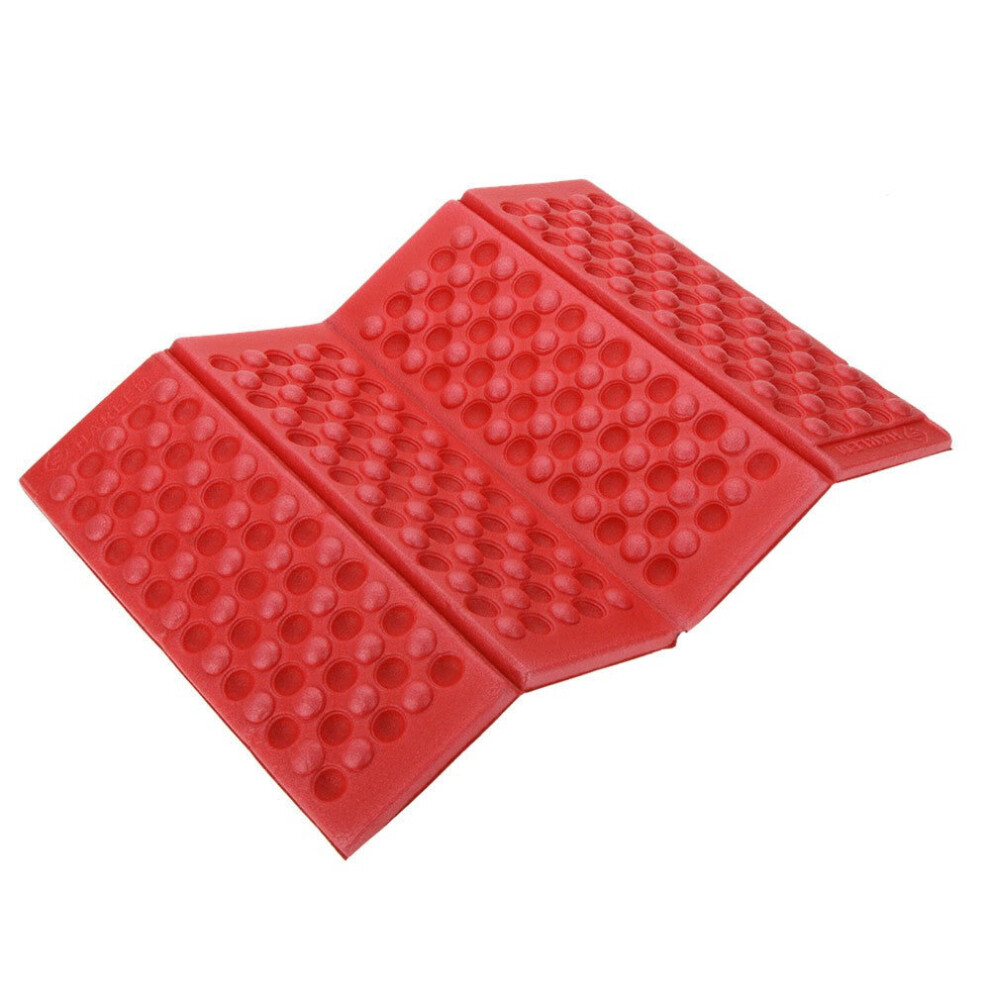 (Red) Portable Folding Foldable Foam Outdoor Seat XPE Waterproof Chair Cushion Pad Mat