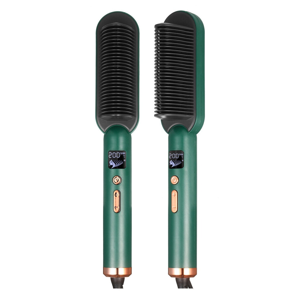 Greenzech (Green, Uk) Ionic Straightener Brush Ptc Heated Hair Straightener