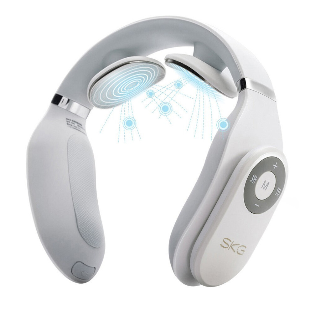 Greenzech White (White) Neck Massager Cervical Spine