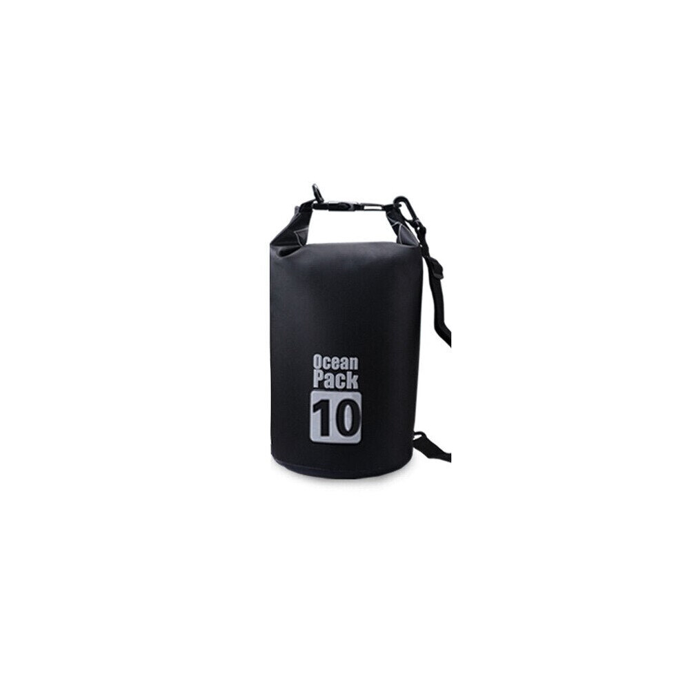 (Black, 10L) PVC Outdoor Diving Compression Swimming Dry Waterproof Bags Storage Bag For Unisex Rafting Kayak