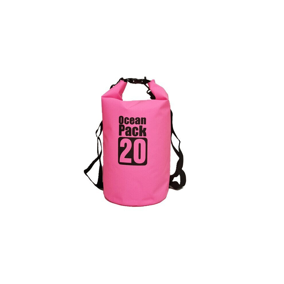 (pink, 20L) PVC Outdoor Diving Compression Swimming Dry Waterproof Bags Storage Bag For Unisex Rafting Kayak