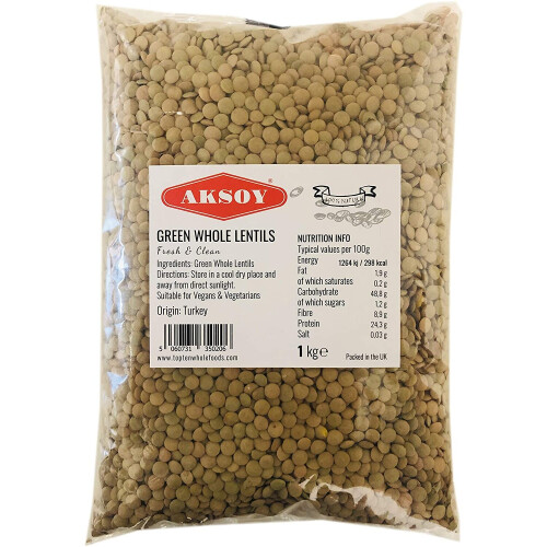 Aksoy Green Whole Lentils 1KG