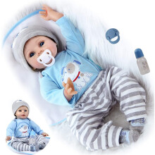 ZIYIUI Reborn Babies 22 inch 55cm Soft Silicone Vinyl Real Life Baby Reborn Dolls Boy Weighted Newborn Baby Reborn Toddler Dolls Toys