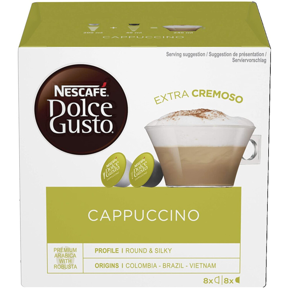 Nescafe Nescafé Dolce Gusto Cappuccino Coffee Pods, 16 Capsules